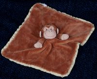 Aurora Baby Monkey Brown Plush Lovey Security Blanket